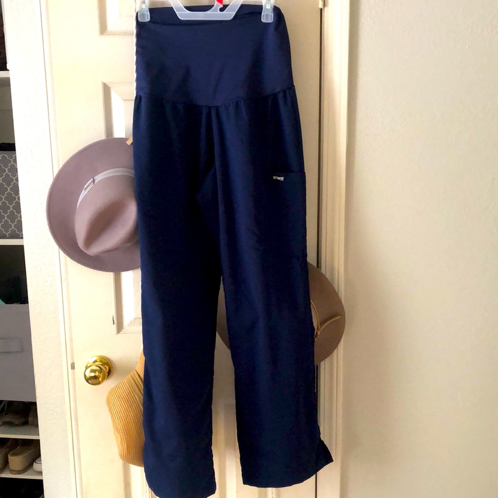Greys Anatomy navy blue maternity scrub pants